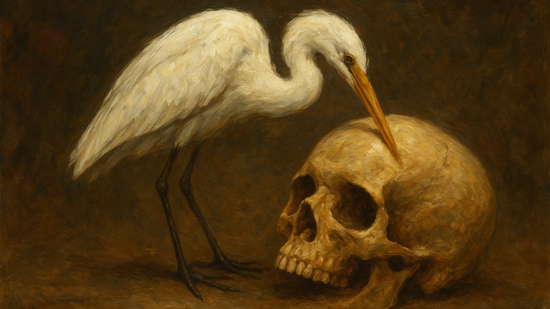 El esqueleto y la garza